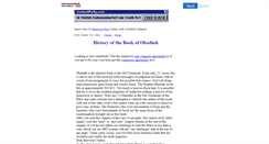 Desktop Screenshot of obadiah.jesusanswers.com